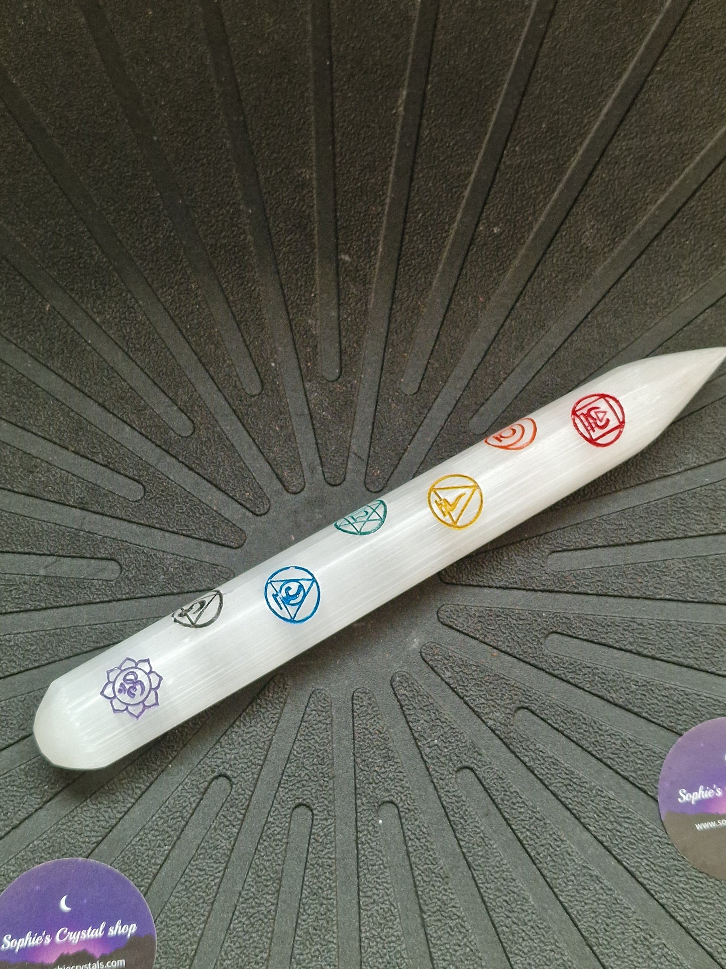 Wand Selenite 7 Chakra