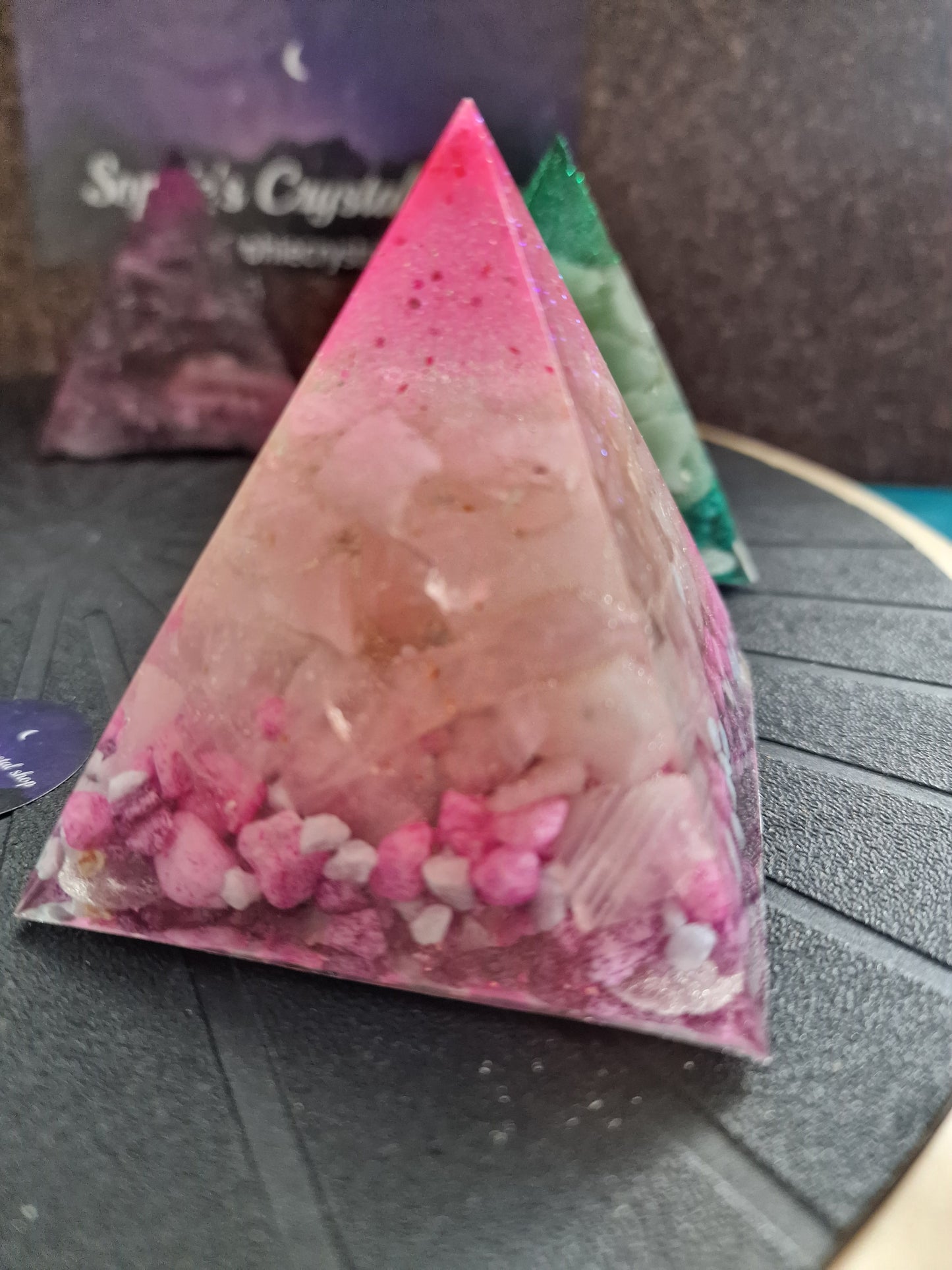 Sæt af 5 Krystalpyramider