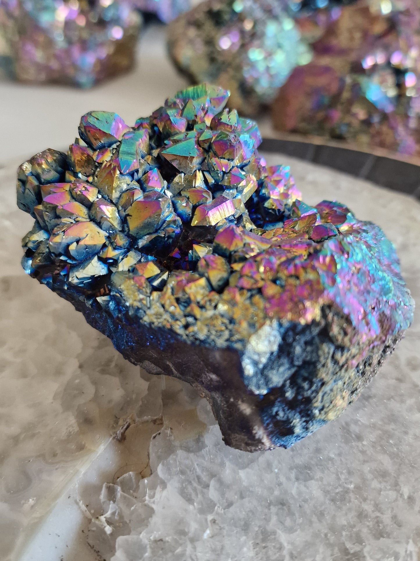 Titanium Aura (også kaldet Flame Aura) 467 g – Unik krystal fra Arkansas, USA