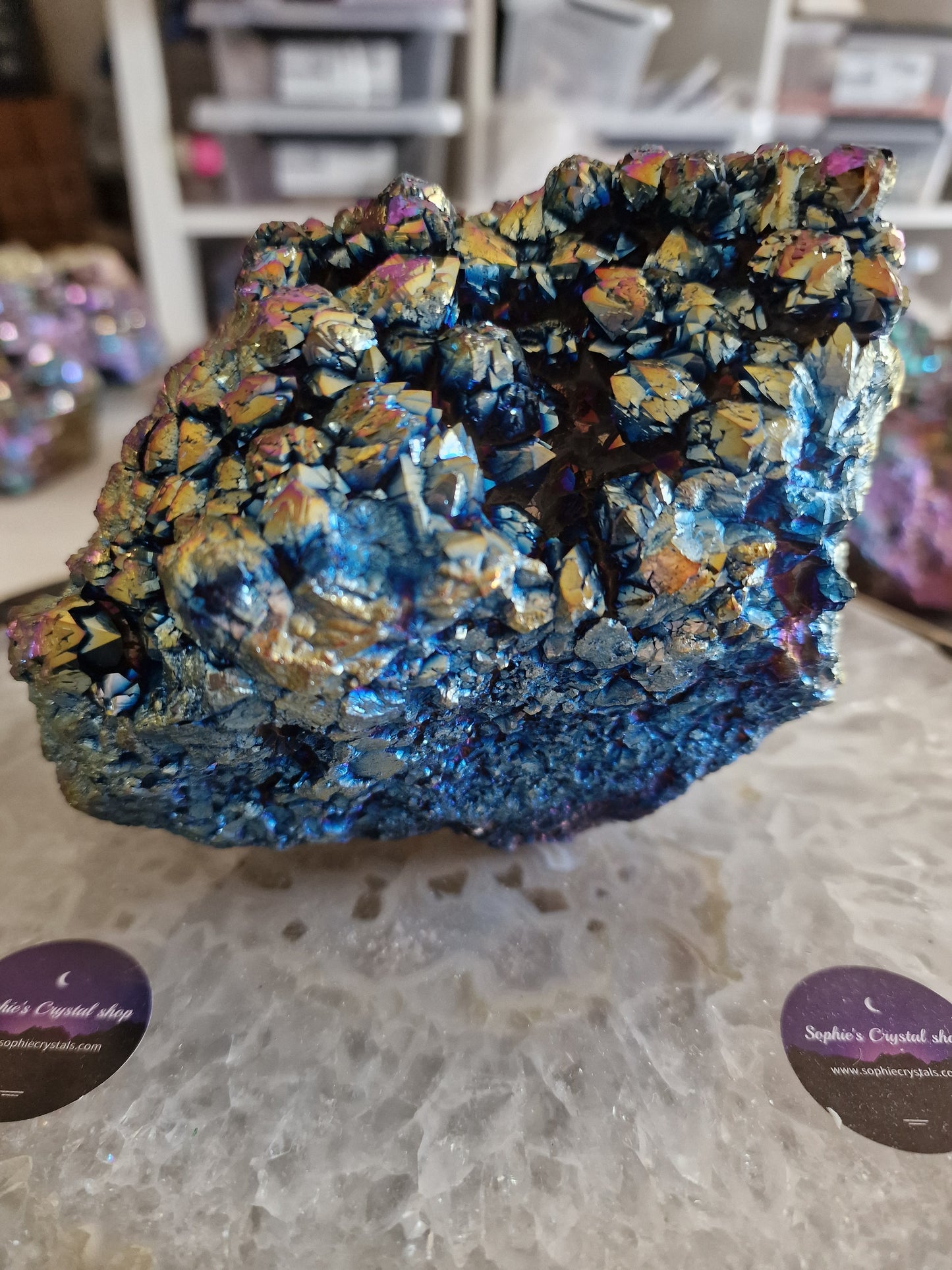 Titanium Aura (også kaldet Flame Aura) 1490g– Unik krystal fra Arkansas, USA