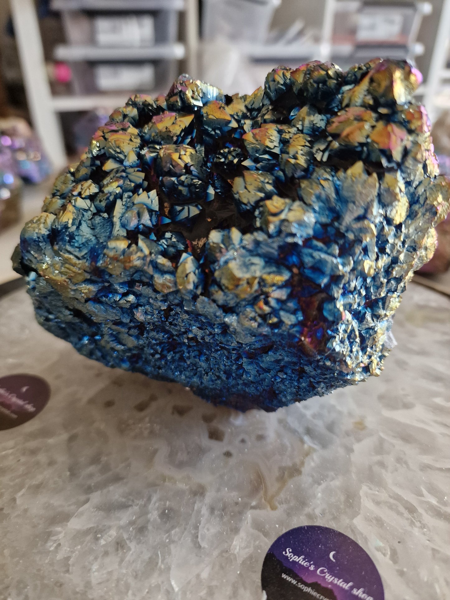 Titanium Aura (også kaldet Flame Aura) 1490g– Unik krystal fra Arkansas, USA