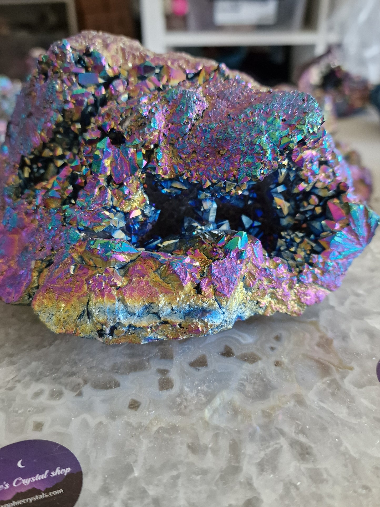 Titanium Aura (også kaldet Flame Aura) 1,2 kg – Unik krystal fra Arkansas, USA