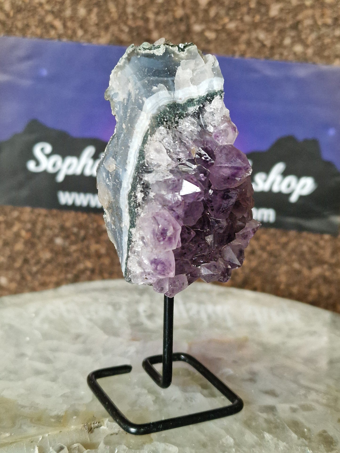 Amethyst på fod