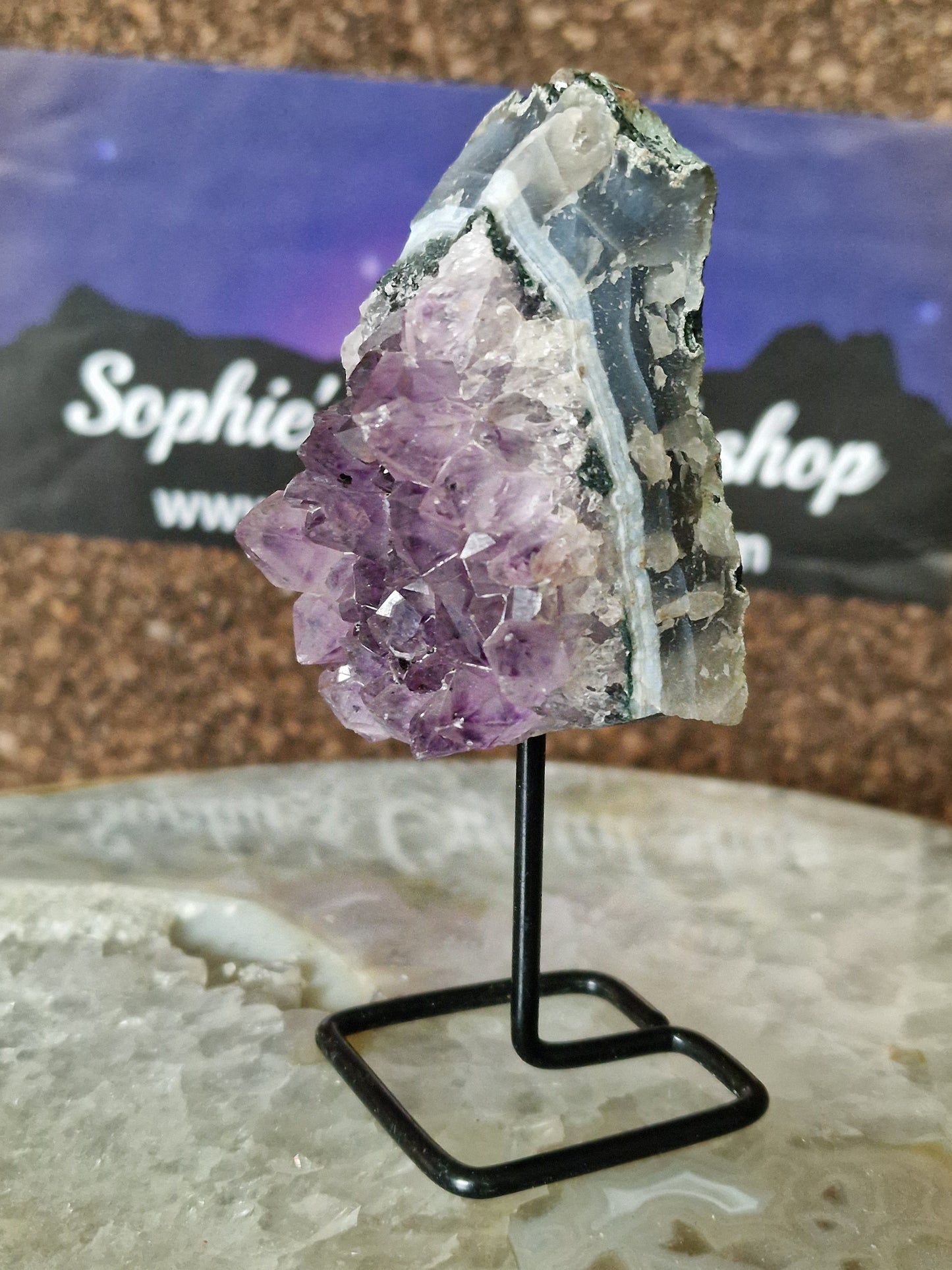 Amethyst på fod