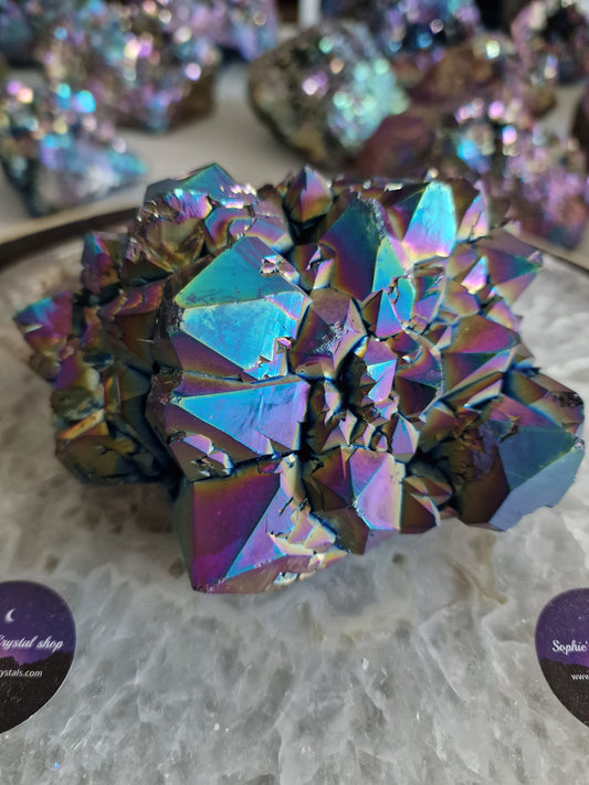 Titanium Aura (også kaldet Flame Aura)  850g– Unik krystal fra Arkansas, USA
