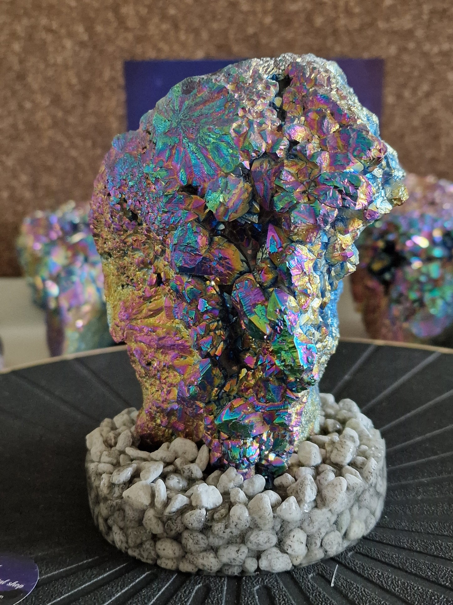 Titanium Aura på harpiksbase med natursten – 1150 g
