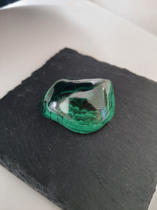 polished malachite