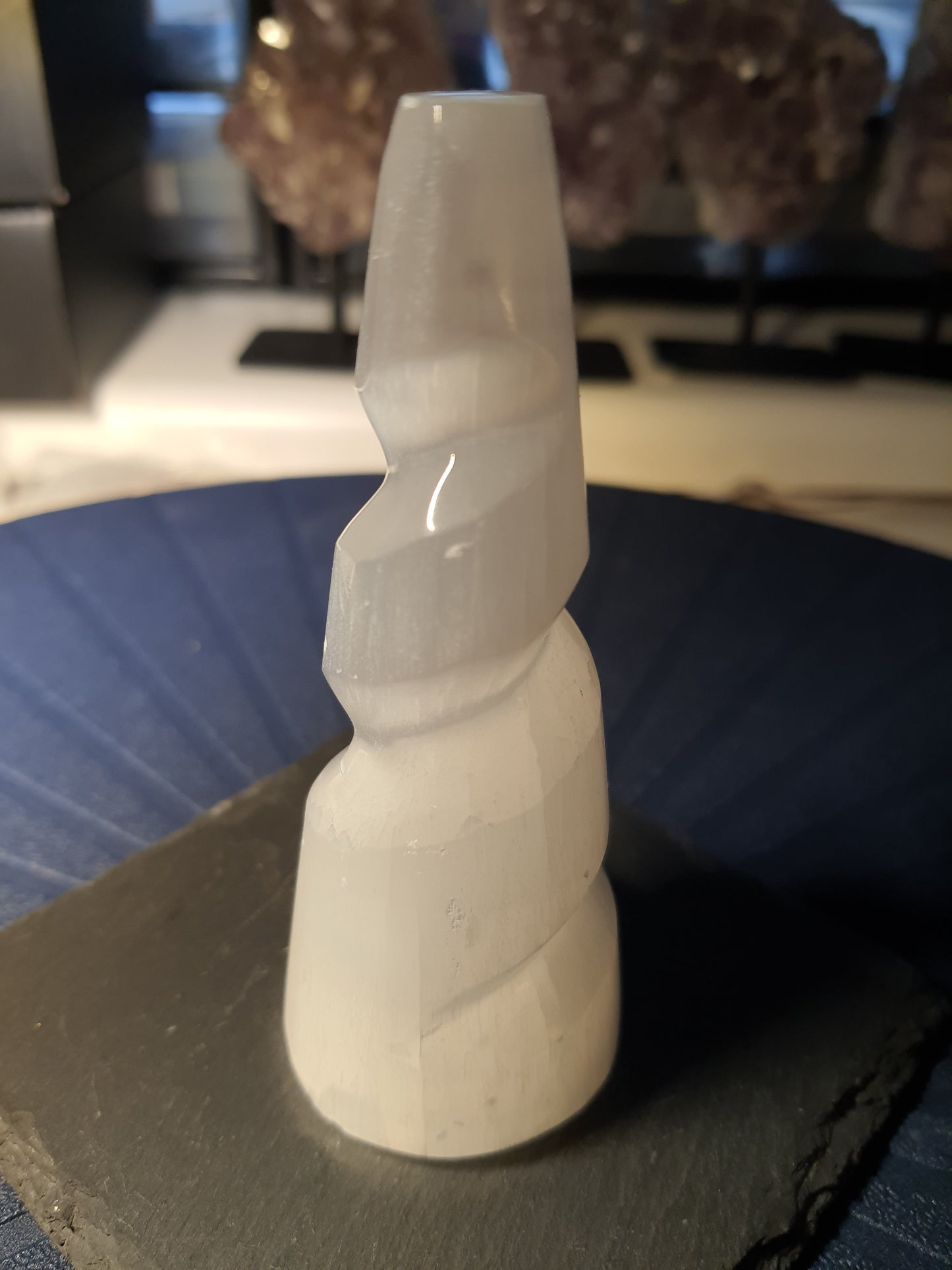 Spiral selenite tower