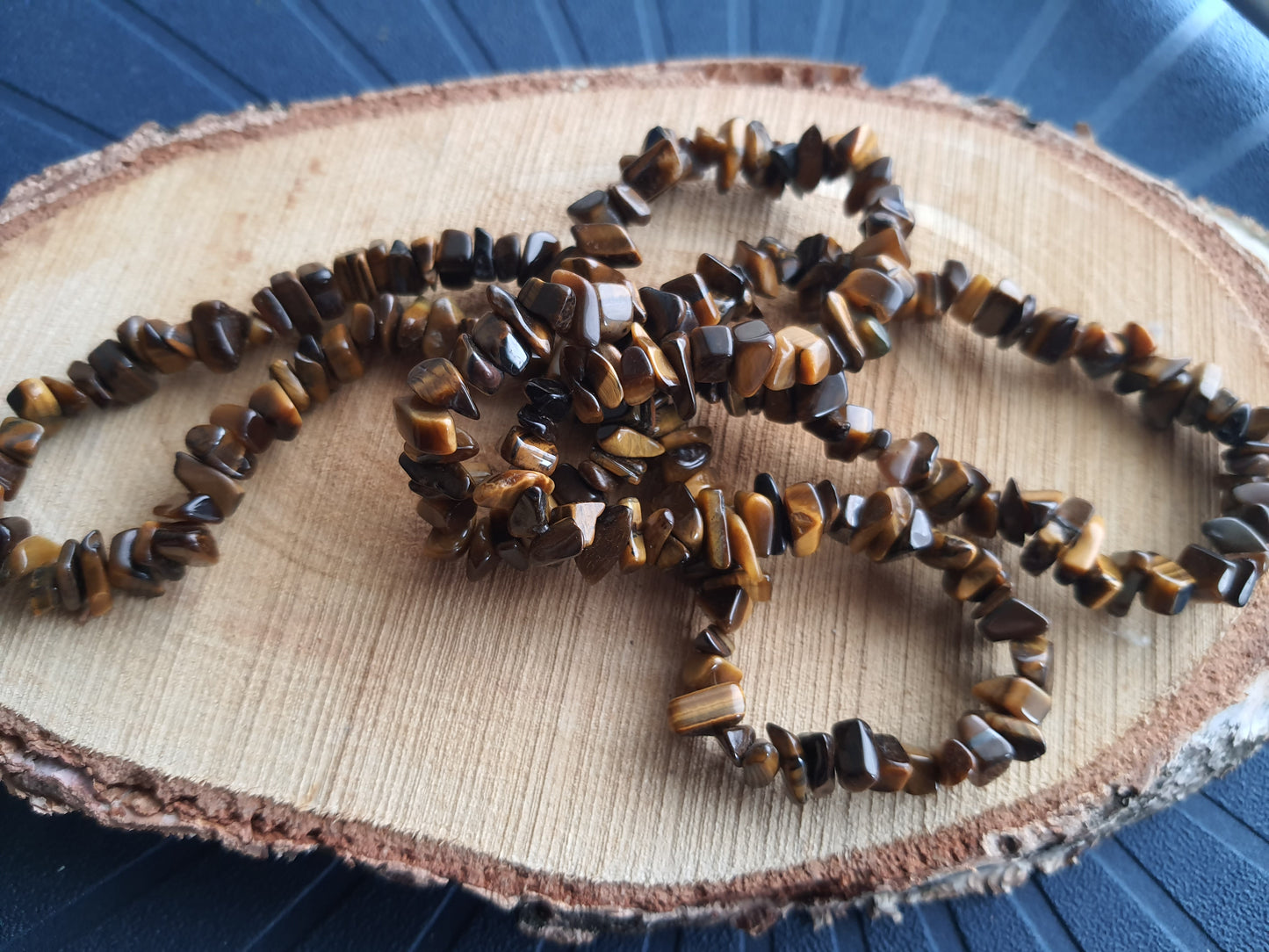 Tiger's eye chip necklace