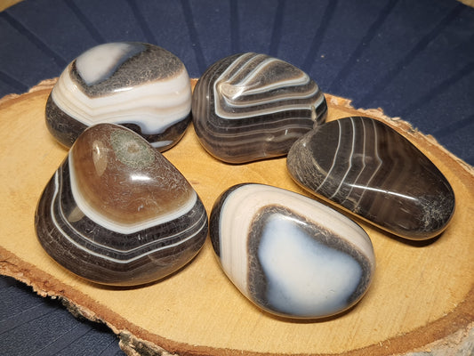 Sort Agate lommesten T7